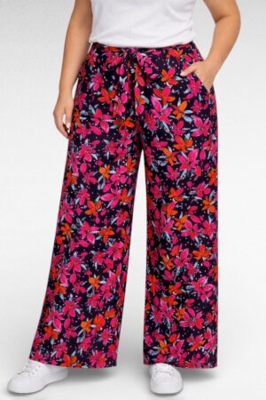 PY.007 - Punase- ja rohelisekirjud taskutega naiste suvepüksid "Evans"