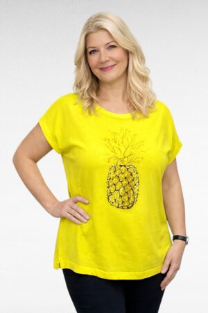 PL.098 - Kollane ananassipildiga T-särk "BPC"