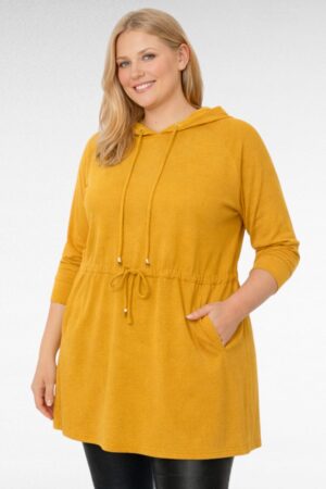 SP.031 - Kapuutsiga taskutega puuvillane dressipluus/pusa "Relevance"