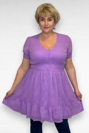 Lilla eest nööpidega skaterlõikega kleit "Simply Be" (KL.366)