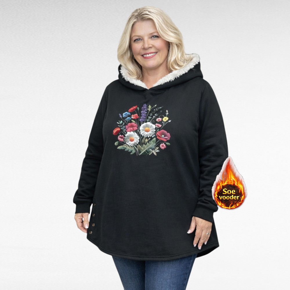 SP.010 - Must karikakramustriga sooja voodriga kapuutsiga pusa