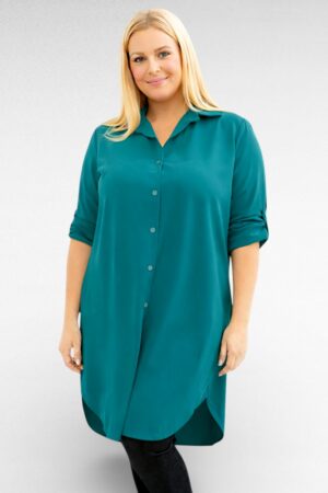 PL.499 - Pikk eest nööpidega naiste pluus/tuunika "New Collection"