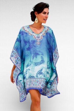 TU.051 - Mererohelistes toonides õhuline kaftantuunika/rannatuunika "BPC"