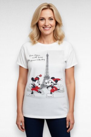 Valge Miki ja Minni pildiga T-särk  firmalt "Disney" (PL.299)