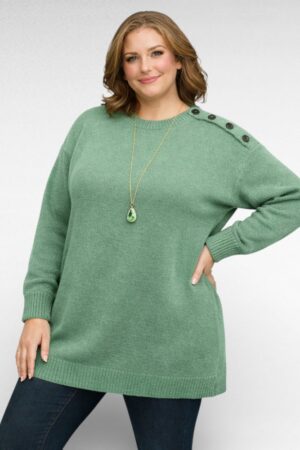 KU.006 - Õla pealt nööpidega pikem naiste sviiter