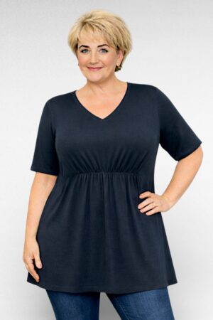 TU.053 - Must V-kaelusega salendav tuunika "Seppälä"