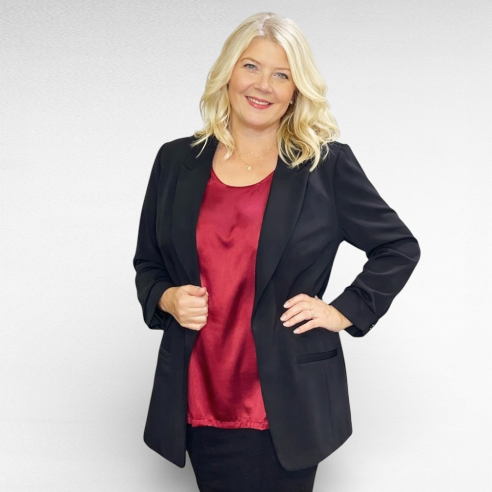 KA.136 - Kvaliteetne must seest voodriga bleiser/pintsak "New Look"