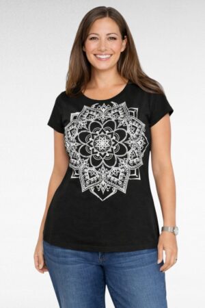 PL.478 - Mandalamustriga T-särk "BPC Collection"