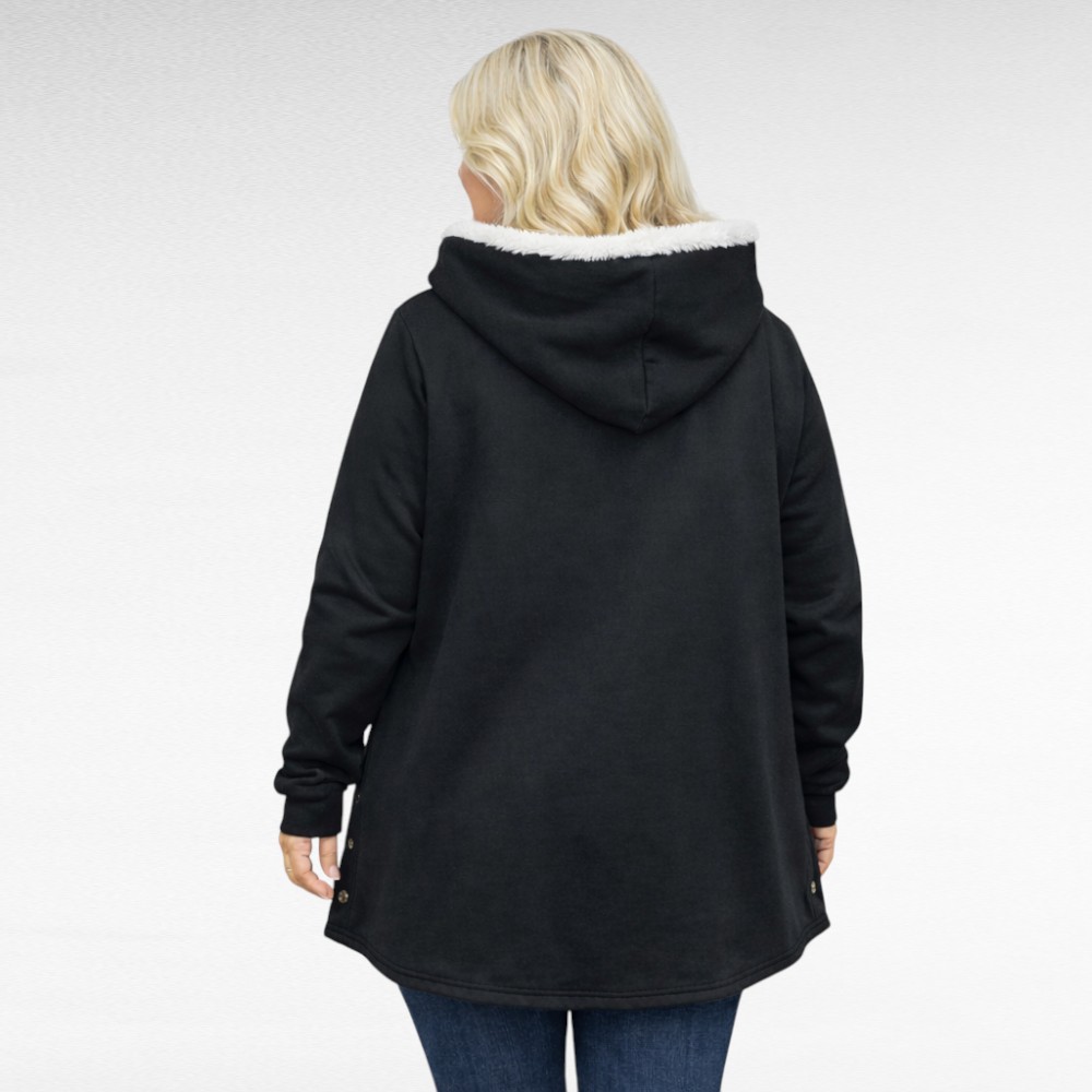 SP.010 - Must karikakramustriga sooja voodriga kapuutsiga pusa - Image 2