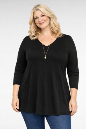 TU.039 - Must altlaienev viskooskangast naiste tuunika "BPC"