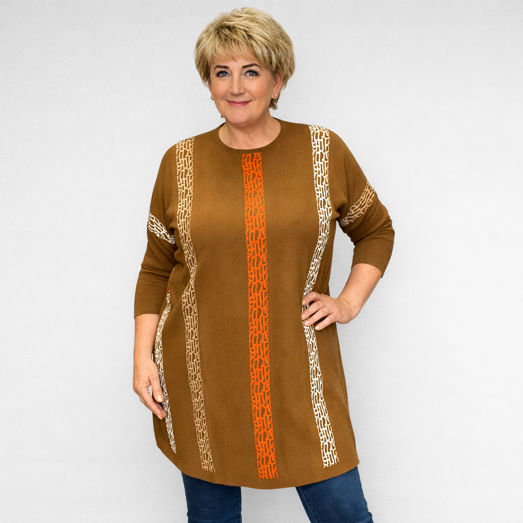 KL.742 - Triibulise mustriga kampsunkleit "Heelia"