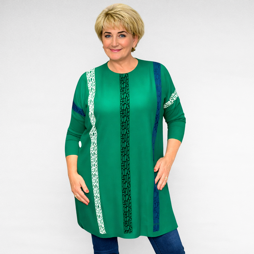 KL.742 - Triibulise mustriga kampsunkleit "Heelia" - Image 3