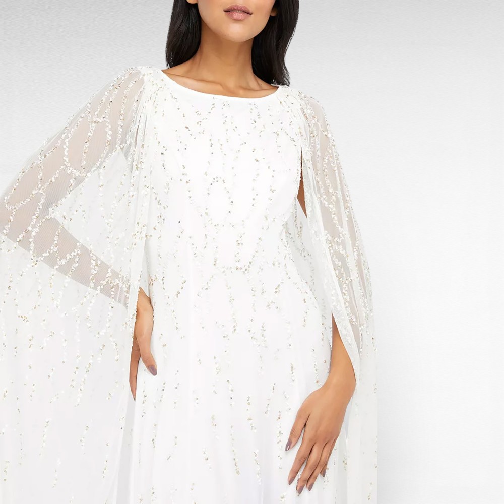 KL.211 - Ivoryvalge luksuslik pika keebiga pruutkleit Inglismaalt firmalt "Monsoon"-pikemale kasvule - Image 4