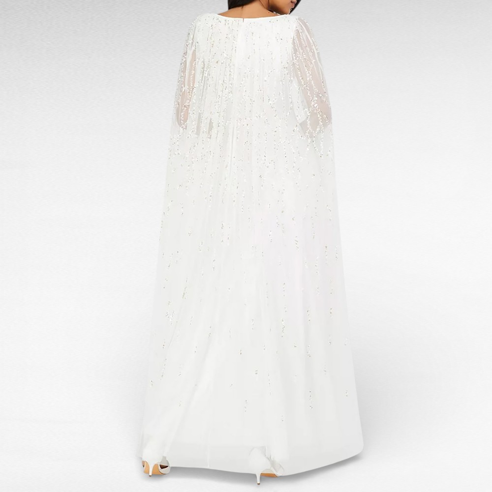 KL.211 - Ivoryvalge luksuslik pika keebiga pruutkleit Inglismaalt firmalt "Monsoon"-pikemale kasvule - Image 3