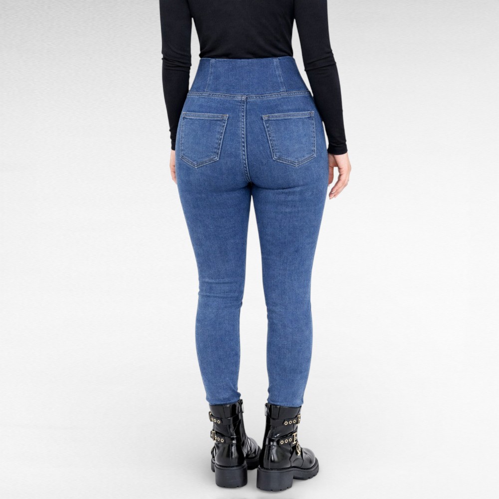 PY.131 - Tumesinised laia kummivärvliga retuusteksapüksid "Moon Girl" - Image 2