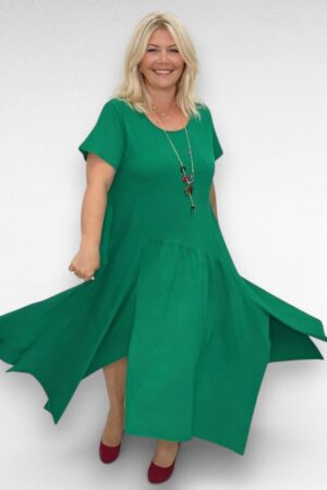 KL.729 - Stretchikas asümmeetriline taskutega suvekleit "Mirjam"