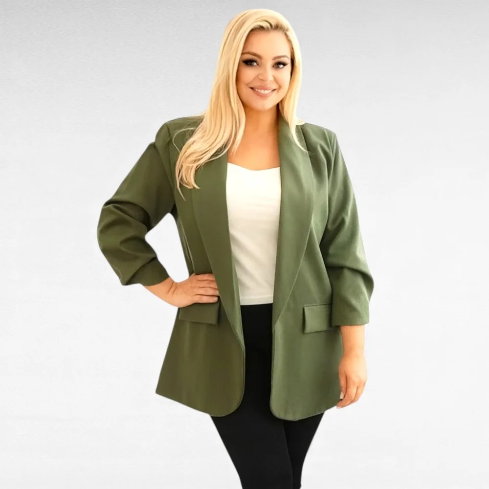 KA.139 - Kvaliteetne seest voodriga kroogitud varrukatega bleiser/pintsak