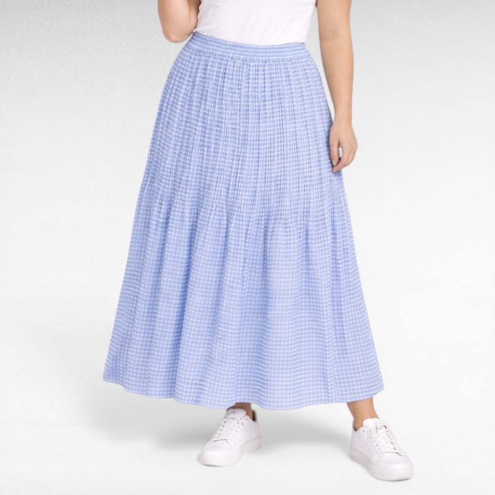 SE.002 - Ruudulise mustriga pikk seelik "Cotton Traders"