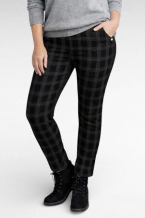 PY.043 - Sooja voodriga mustaruudulise mustriga talvised vabaajapüksid "FYV"