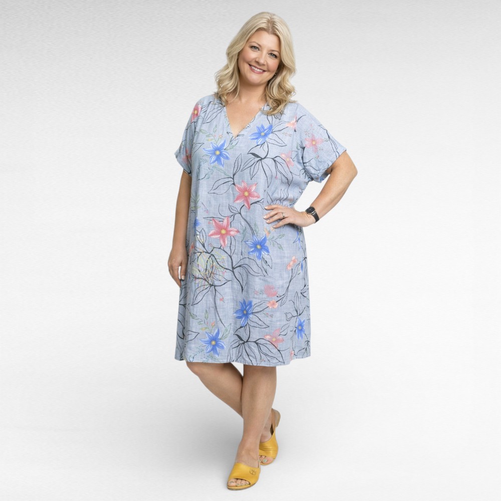 TU.279 - Puuvillane avar lillemustriga suvekleit "Merily" - Image 2