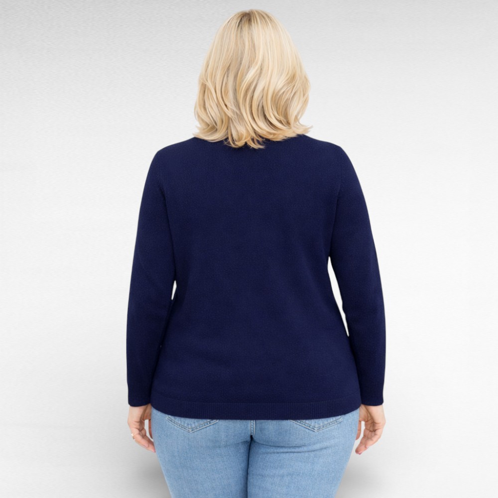 KU.078 - Tumesinine pärlitega sviiter "Bonmarche" - Image 2