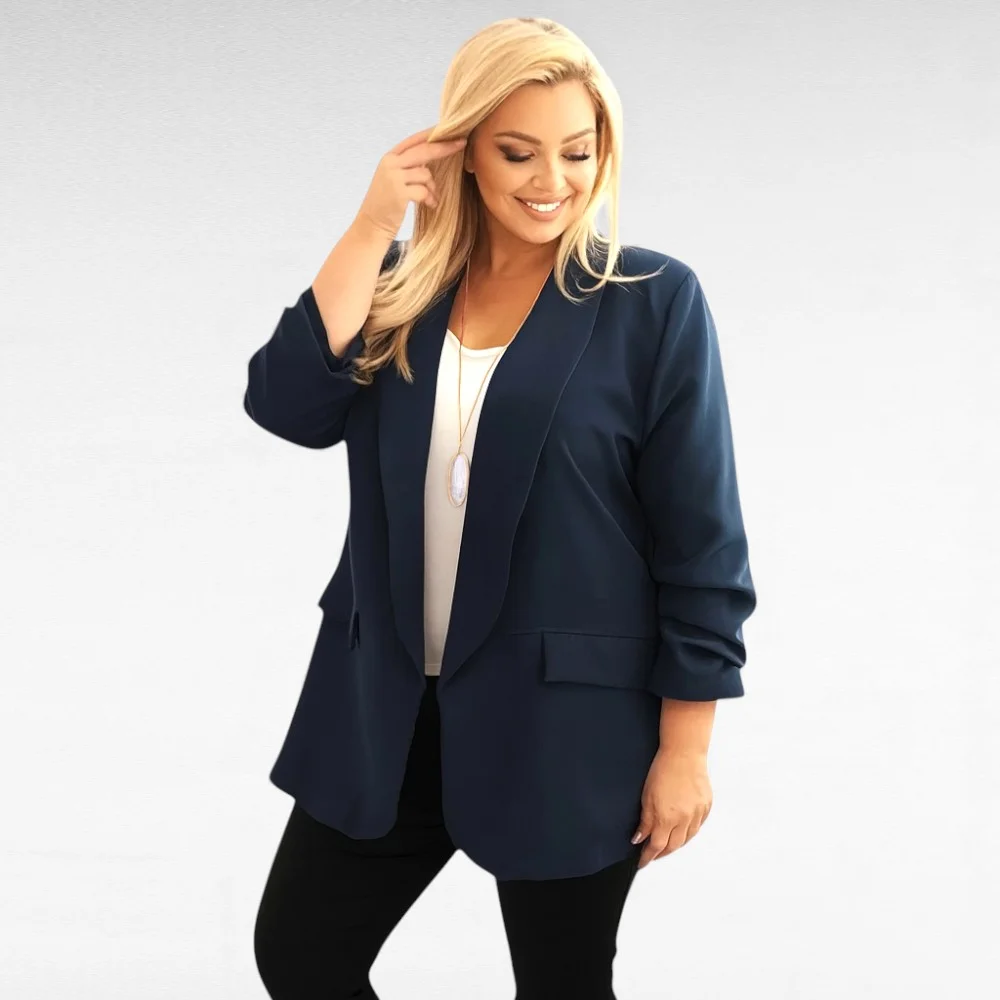 KA.139 - Kvaliteetne seest voodriga kroogitud varrukatega bleiser/pintsak - Image 7