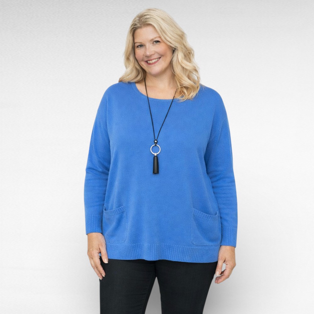 KU.076 - Pehme õhem taskutega sviiter "Yours"