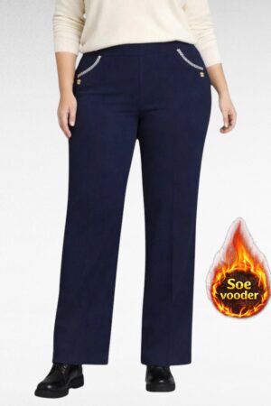 PY.037 - Sooja voodriga sirge lõikega vabaajapüksid "SoLi"