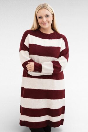 KL.207 - Soe pehme triibulise mustriga kootud kleit