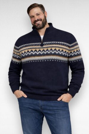 ME.126 - Pluss suuruses tumesinine meeste sviiter-pikemale kasvule