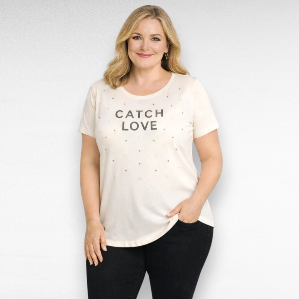 PL.157 - Valge pärlitega naiste suvepluus