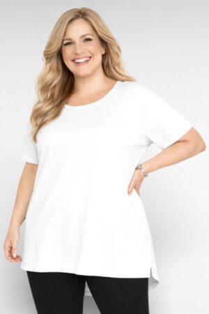 PL.321 - Valge pikem naiste T-särk "Yours Curve"