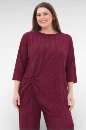 TU.023 - Stiilne triibulise kangamustriga tuunika "Fashion and Beauty"