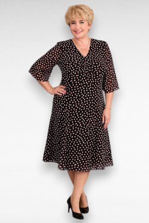 KL.241 - Mummulise mustriga "Carolin" midikleit