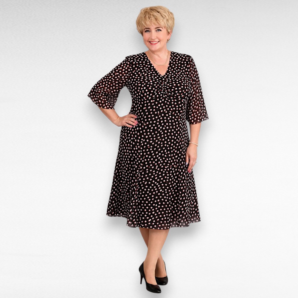 KL.241 - Mummulise mustriga "Carolin" midikleit