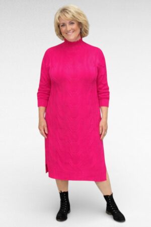 KL.792 - Palmikkoes kõrge kaelusega kampsunkleit "New Collection"