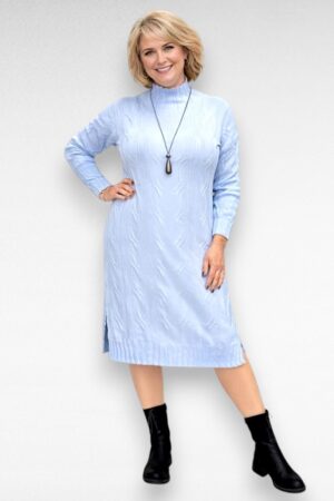 KL.242 - Palmikkoes kõrge kaelusega kampsunkleit "New Collection"