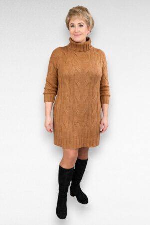 KU.792 - Palmikkoes kõrge kaelusega pikem sviiter "Italy Moda"