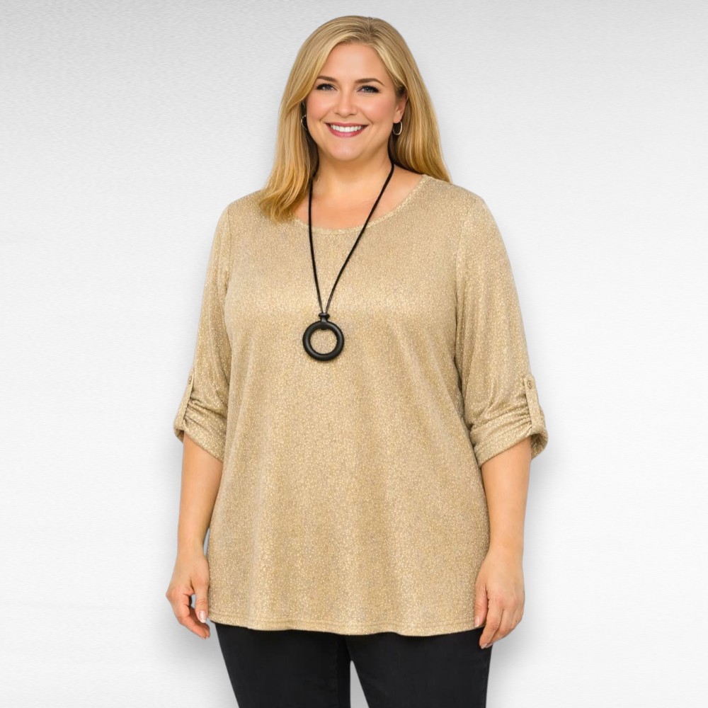 TU.149 - Pidulik sätendav kaelakeega pikem pluus "Klaudia"