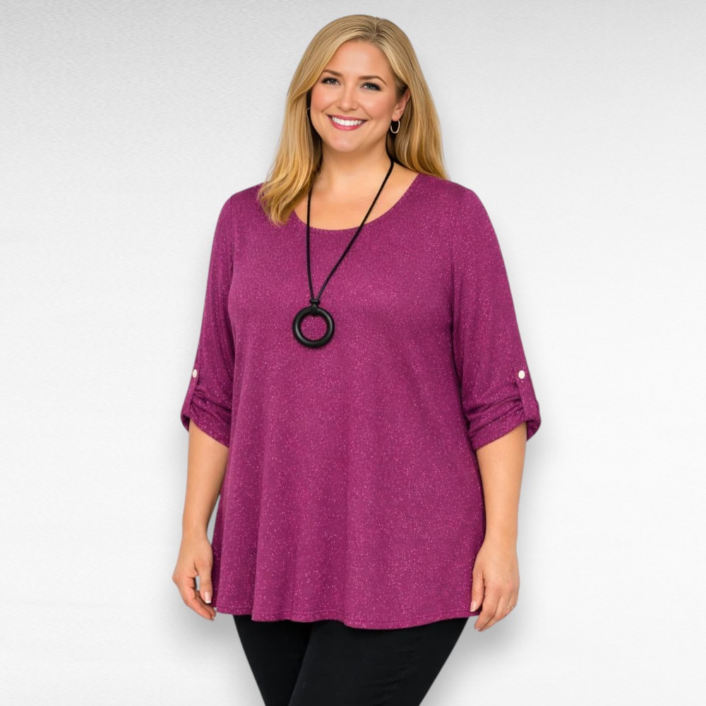 TU.149 - Pidulik sätendav kaelakeega pikem pluus "Klaudia" - Image 2