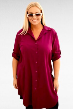 PL.499 - Pikk eest nööpidega naiste pluus/tuunika