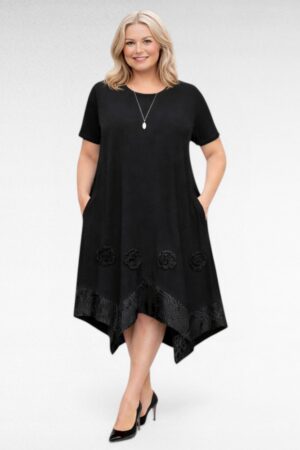 Romantilises stiilis rosettidega kaunistatud kleit "Fly Out" (KL.231)