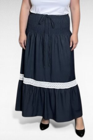 Mustjashall satsiline ja pitsiline suvine maksiseelik (SE.039)