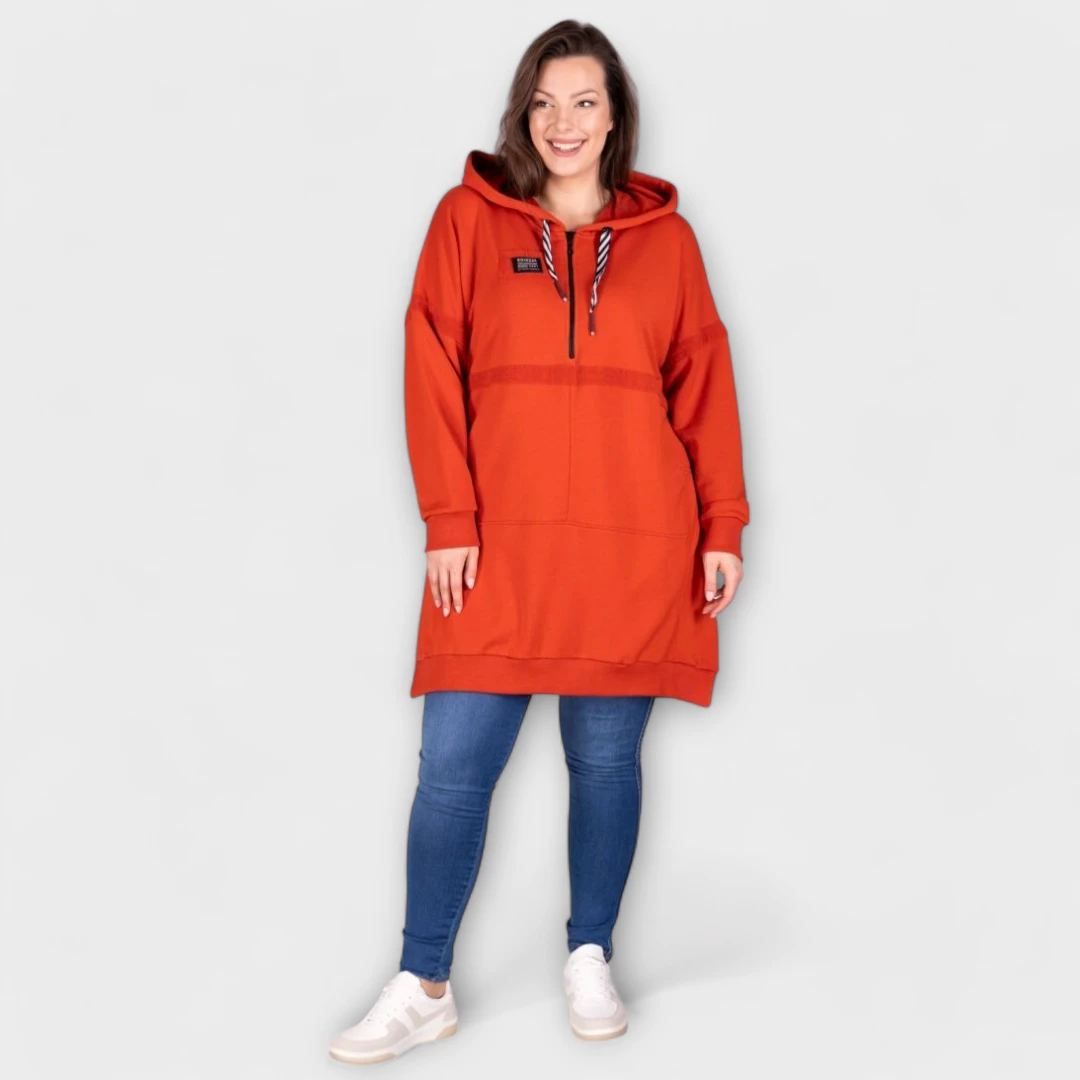 SP.026 - Puuvillane pikk kapuutsiga soojem pusa/dressipluus