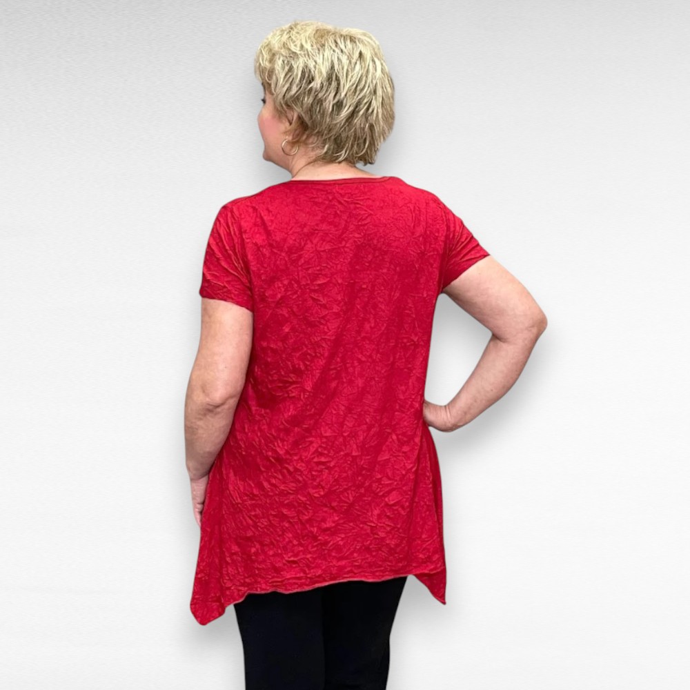 TU.161 - Punane asümmeetriline naiste tuunika "BPC" - Image 3