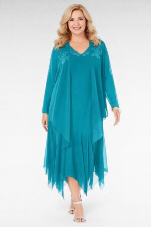 Pidulik mereroheline pluss suurus naiste kostüüm "Roamans" (KO.021)