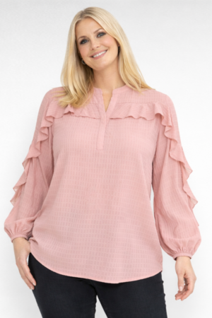 Roosa satsiline pikkade varrukatega pluus "JD Williams" (PL.071)