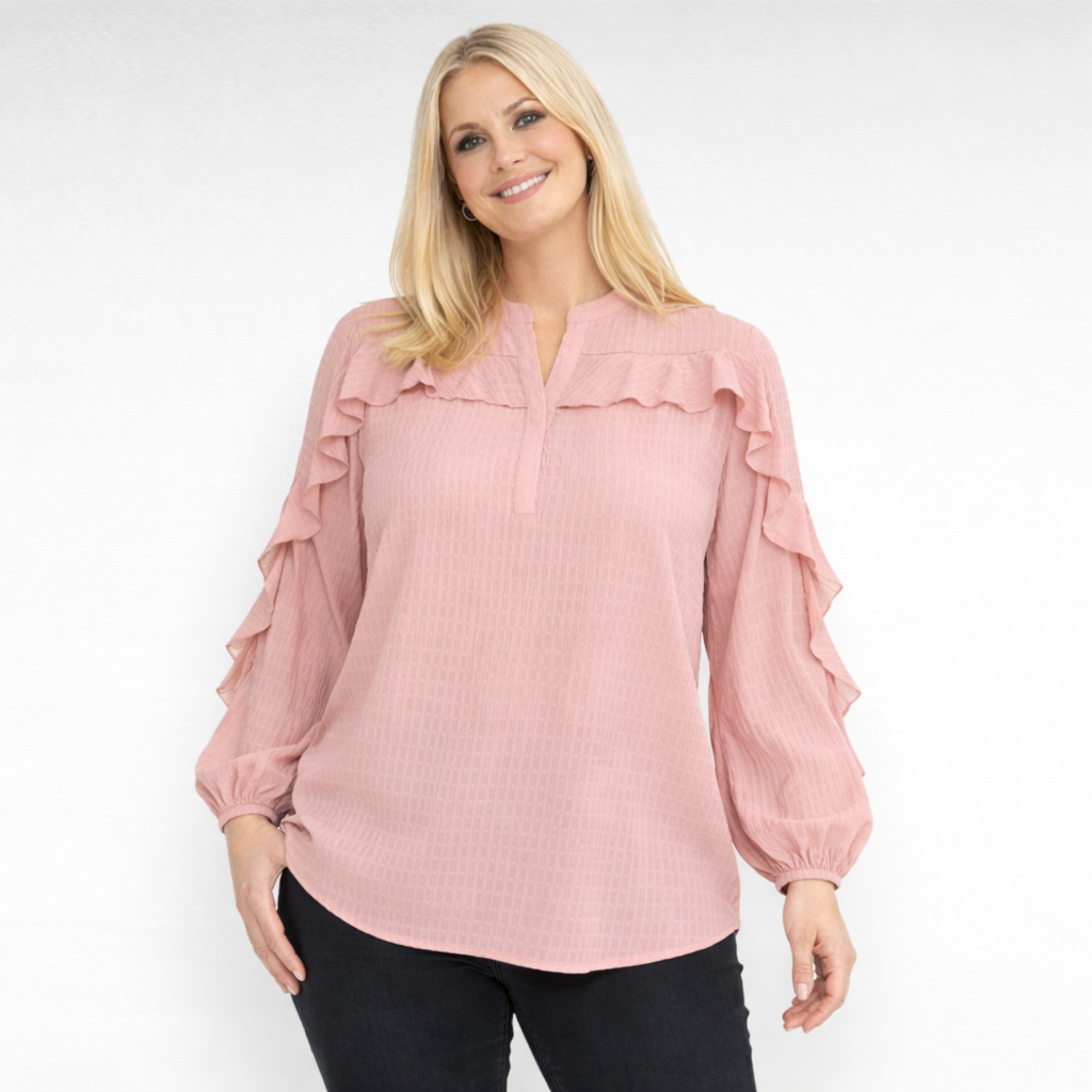 Roosa satsiline pikkade varrukatega pluus "JD Williams" (PL.071)