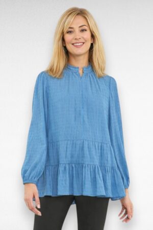 TU.080 - Sinine reljeefse mustriga satsiline tuunika "JD Williams"