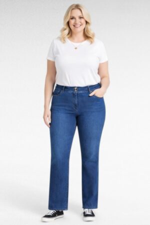 Push up lõikega sinised teksapüksid pikemale kasvule (PY.138)